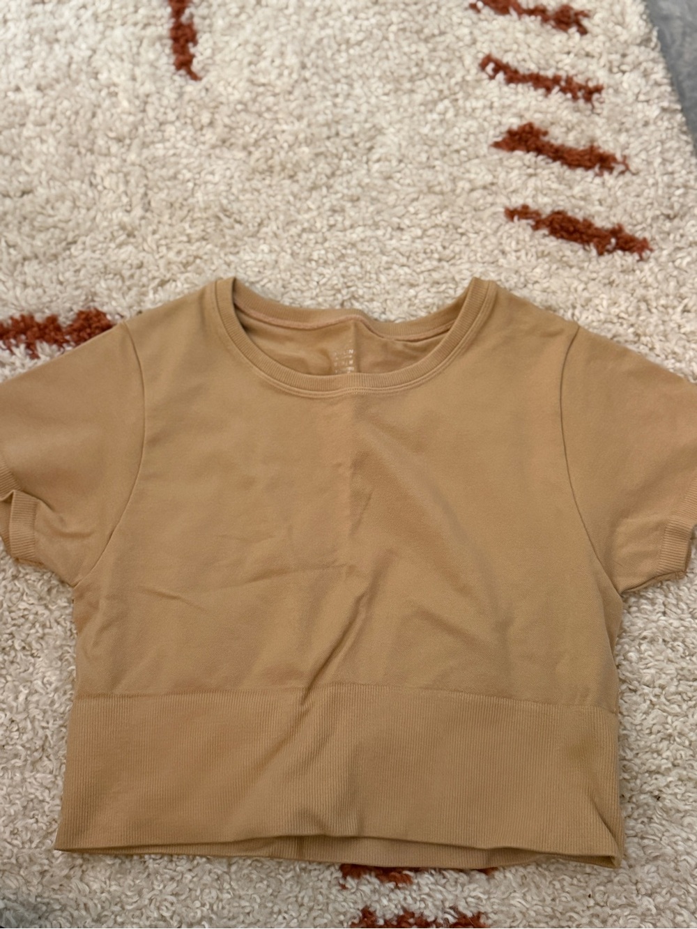 aerie Tan Kids Short Sleeve Crop Tee